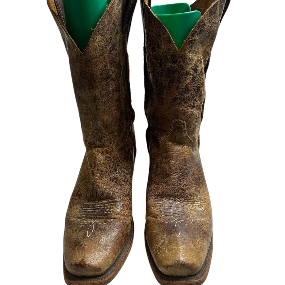 Vintage Brown Leather Cowboy Boots